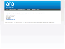 Tablet Screenshot of aha-development.com